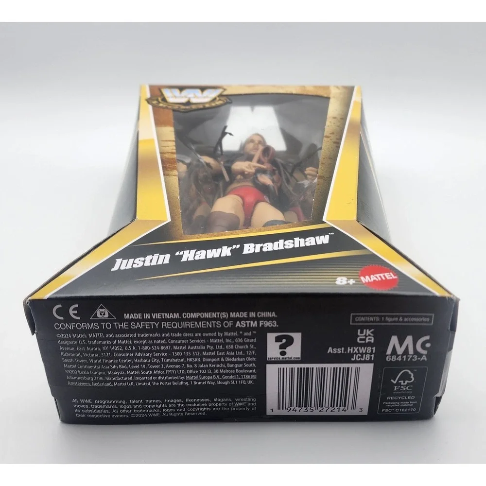 Mattel WWE Elite Legends Series 25‎ Justin Hawk Bradshaw New In Box Sealed